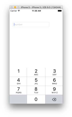 iPhone 5 Simulator with Numeric Keypad
