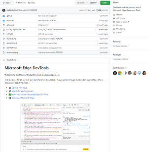  Microsoft Edge DevTools Feedback Repository