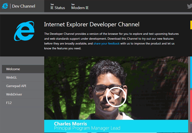 Microsoft Unveils Developer Edition of Internet Explorer -- Visual Studio  Magazine