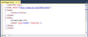 Default HTML Editing Experience in Visual Studio 2013