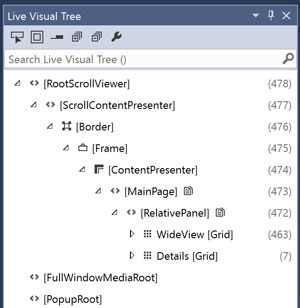 Updated Live Visual Tree