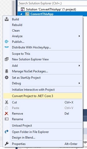 Convert Project To .NET Core 3