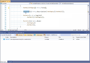 IntelliCode refactorings in Visual Studio IDE