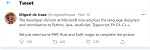 Microsoft Language Designers/Contributors