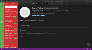 The Santa Baby Theme File with the Santa Baby Theme Applied