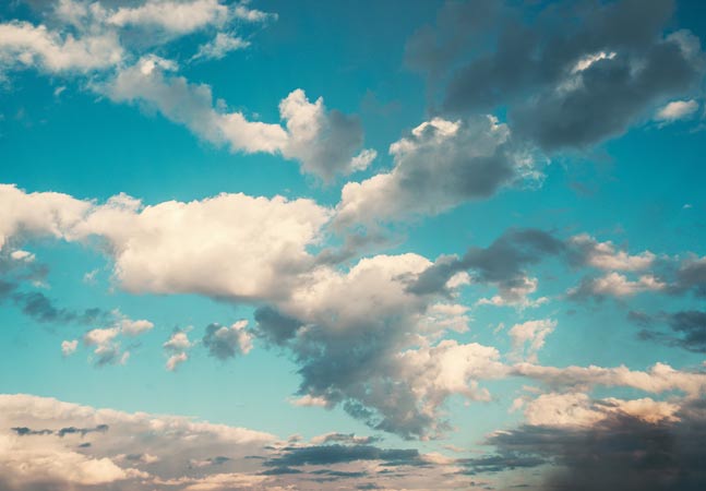 Blue Blue Sky and Clouds Graphic
