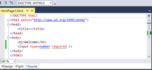 The HTML Editing Experience Using the HTML (Web Forms) Editor