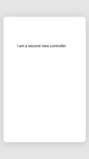 UI Showing the Peek into a Second View Controller