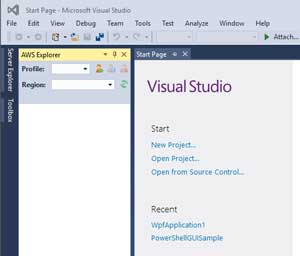 Choose the AWS Explorer Option from Visual Studio's View Menu