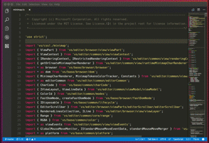 Visual Studio Code Minimap Preview