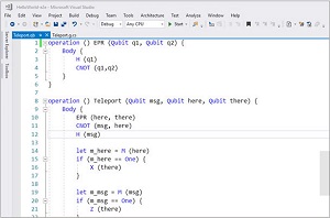 Visual Studio Quantum Computing Code