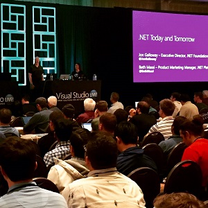 Jon Galloway and Beth Massi at Visual Studio Live! in San Diego.