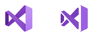 The Visual Studio 2019 Release Icon (left) Next to the Visual Studio 2019 Preview Icon (right)