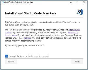 Visual Studio Code Java Pack Installer