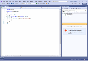Git Functionality Demo in Visual Studio 2019 version 16.6 Preview 2