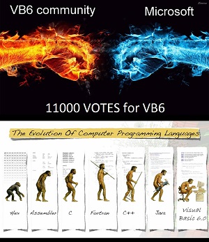 A Graphic Accompanying a UserVoice Post Asking To Bring Back VB6