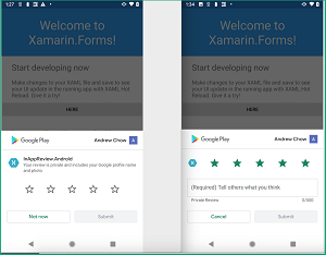Android In-App Review in Xamarin.Forms