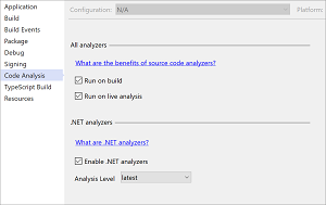 Enabling .NET Analyzers