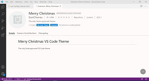 The Merry Christmas Theme File with the Merry Christmas Theme Applied