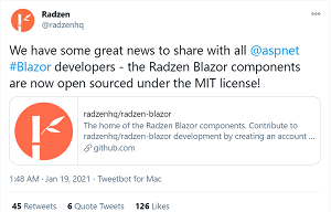 Open Sourced Radzen Blazor Components