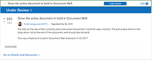 Show the active document in bold in Document Well