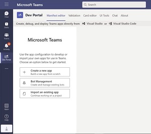 The Microsoft Teams Dev Portal