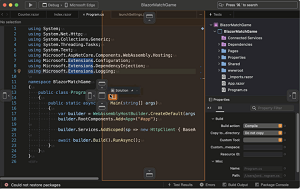 animated gif showing moving the solution from the right side of the IDE to the left side