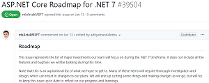 ASP.NET Core Roadmap for .NET 7