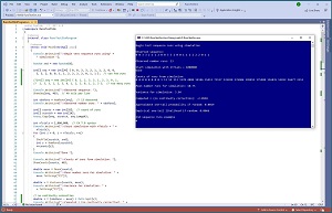 Figure 1: Runs Testing Using a C# Simulation in Action