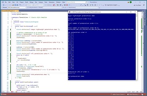 Figure 1: Permutations Using C# in Action