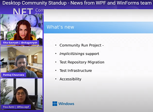 .NET Community Standup Screenshot