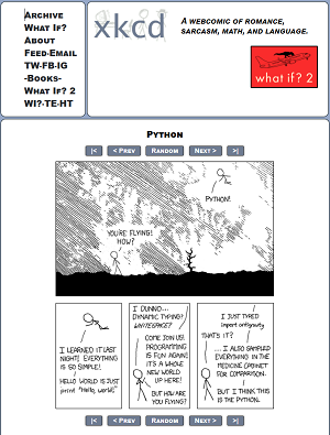 xkcd, A Webcomic of Romance, Sarcasm, Math, and Language