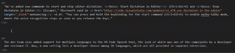 Voice Dictation in Action