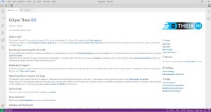Eclipse Theia IDE in on Windows