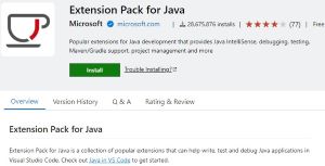 Extension Pack for Java