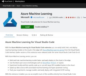 Azure Machine Learning for Visual Studio Code