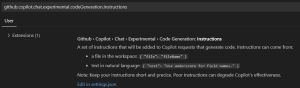 The Setting in Visual Studio Code