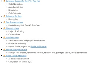 Java Extension Pack Tools