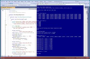Figure 1: Naive Bayes Regression using C# in Action