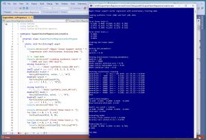 Figure 1: Linear Support Vector Regression Using Evolutionary Training in Action