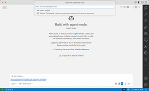 Prompt to Enter Keywords to Search