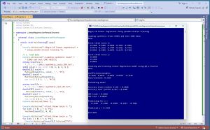 Figure 1: Linear Regression with Pseudo-Inverse Training in Action
