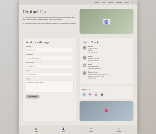 Visual Studio Community Edition 18.2.0 Generated Contact Page
