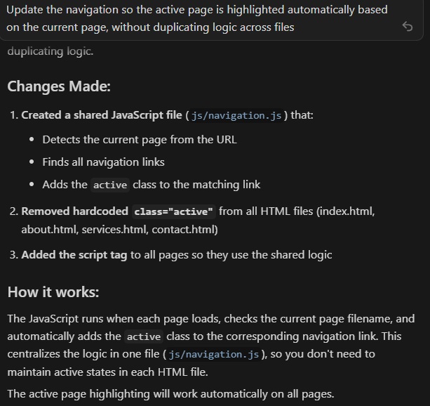 The Cursor Reply to a Navigation Prompt 