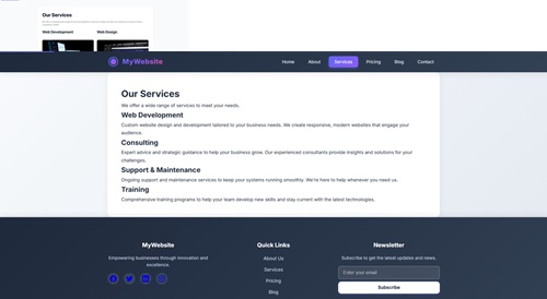 Cursor Services Page