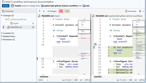 Reviewing Agent PR in Visual Studio