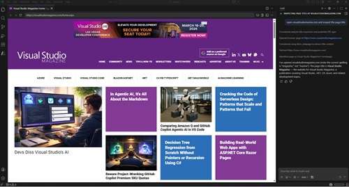  VS Code Insiders 1.110: Native Browser Integration in Chat.
