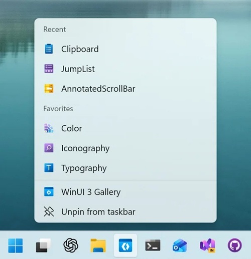 Jump List Integration