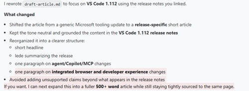 Article Draft Summary