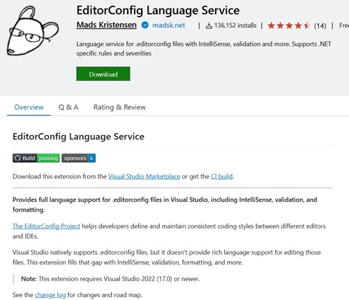 EditorConfig Language Service